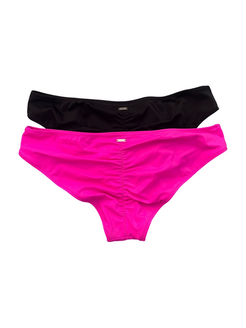 Women's Bikini Bottoms - Black and Hot Pink